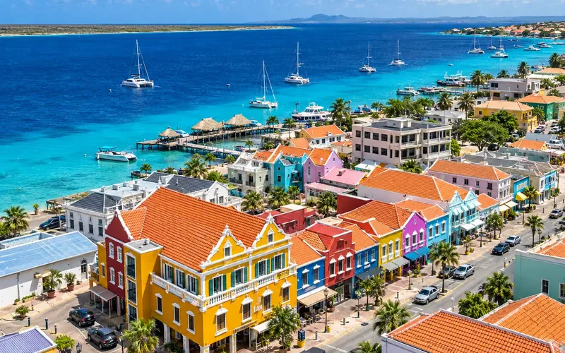 Kralendijk waterfront in Bonaire