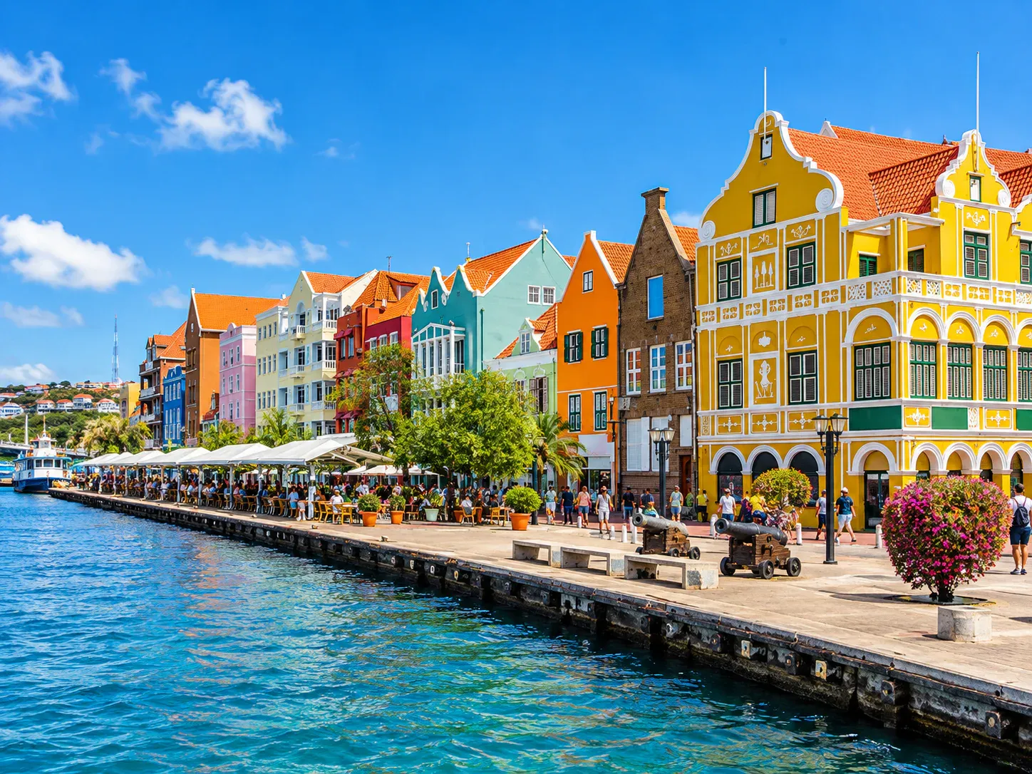 Willemstad waterfront in Curaçao